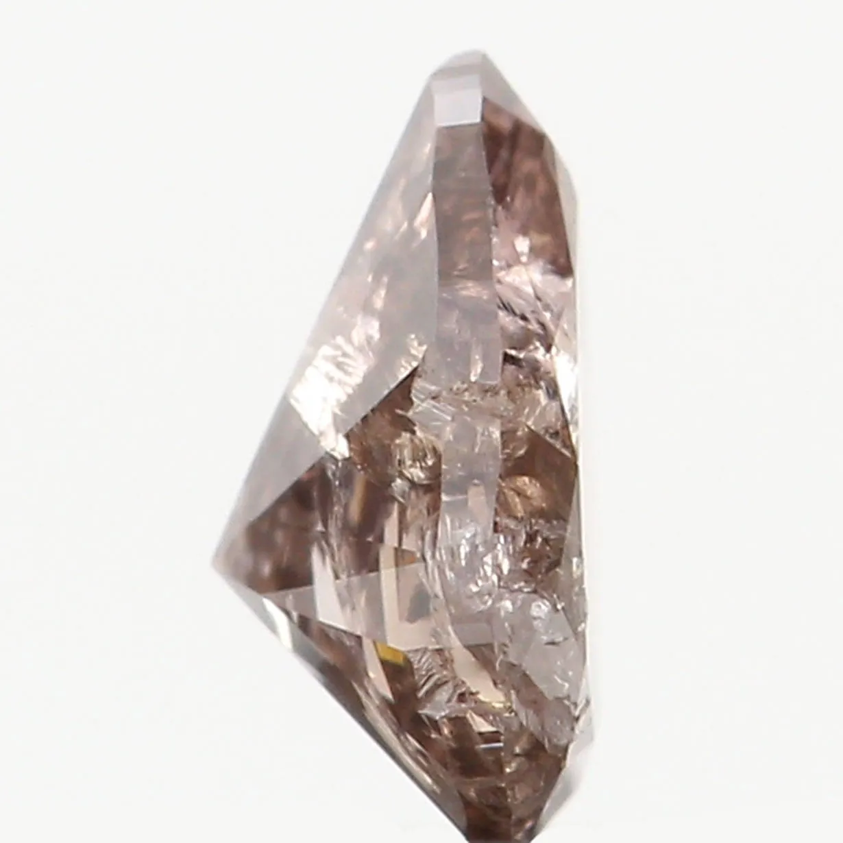 Natural Loose Diamond Pear Brown Pink Color I2 Clarity 4.10 MM 0.14 Ct L6479