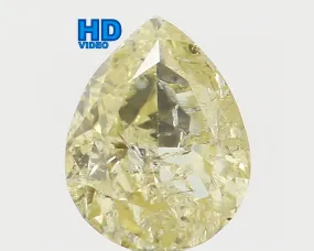 Natural Loose Diamond Pear Yellow Color I2 Clarity 4.40 MM 0.21 Ct L5588