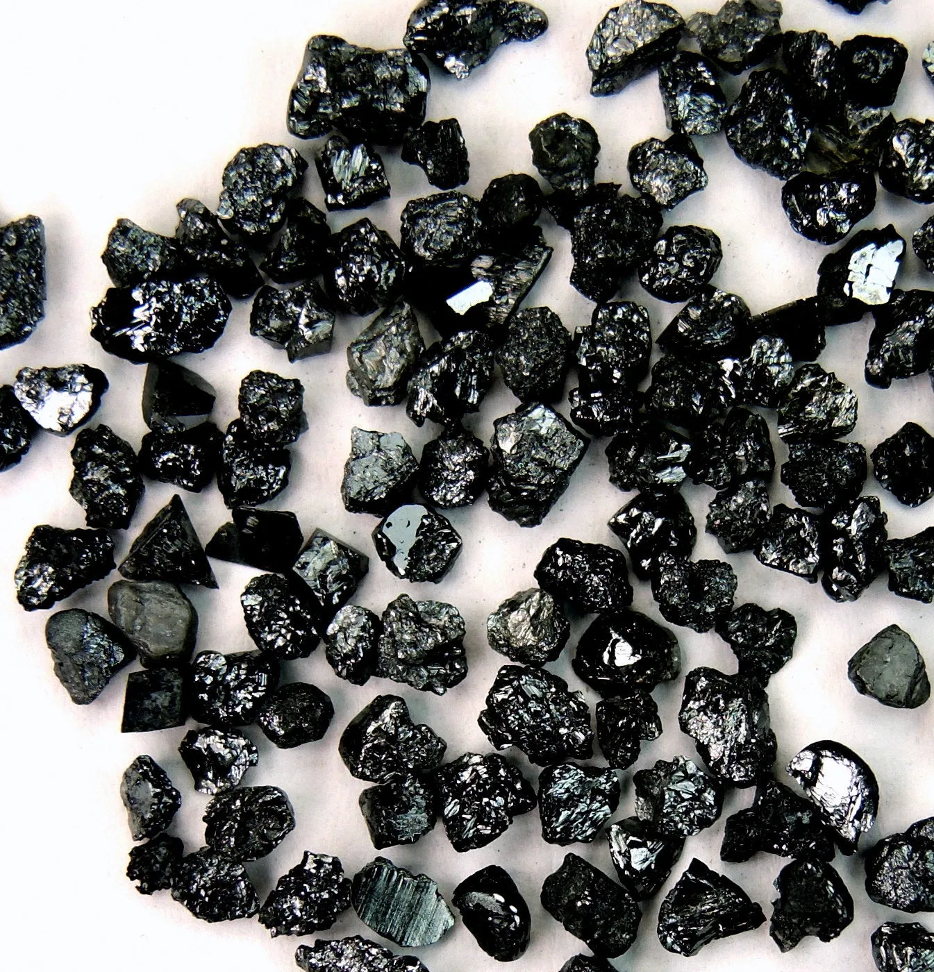 Natural Loose Diamond Raw Uncut Rough Black Color I3 Clarity 1.20 to 2.10 MM 5.00 Ct Lot Q89