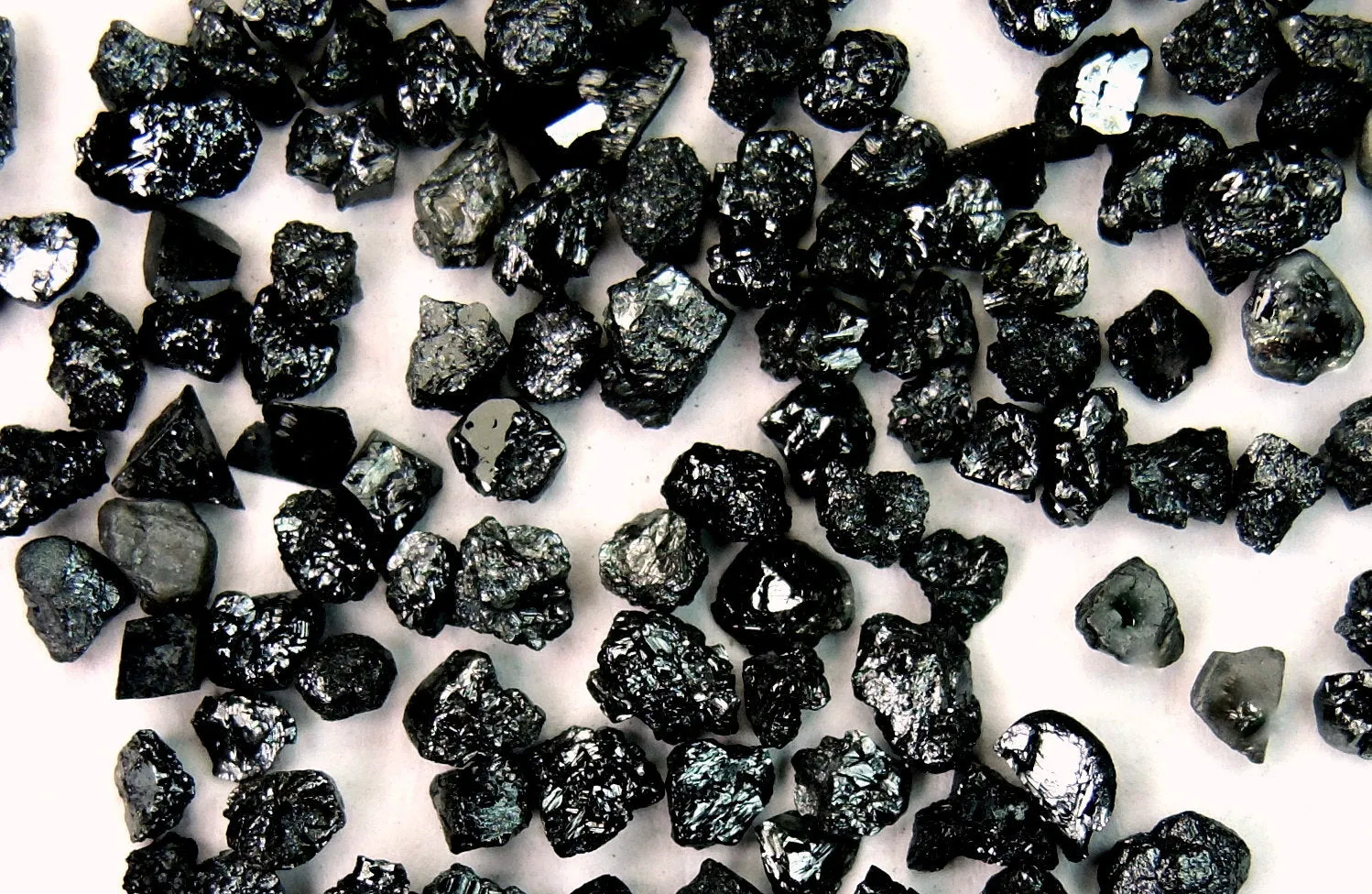 Natural Loose Diamond Raw Uncut Rough Black Color I3 Clarity 1.20 to 2.10 MM 5.00 Ct Lot Q89