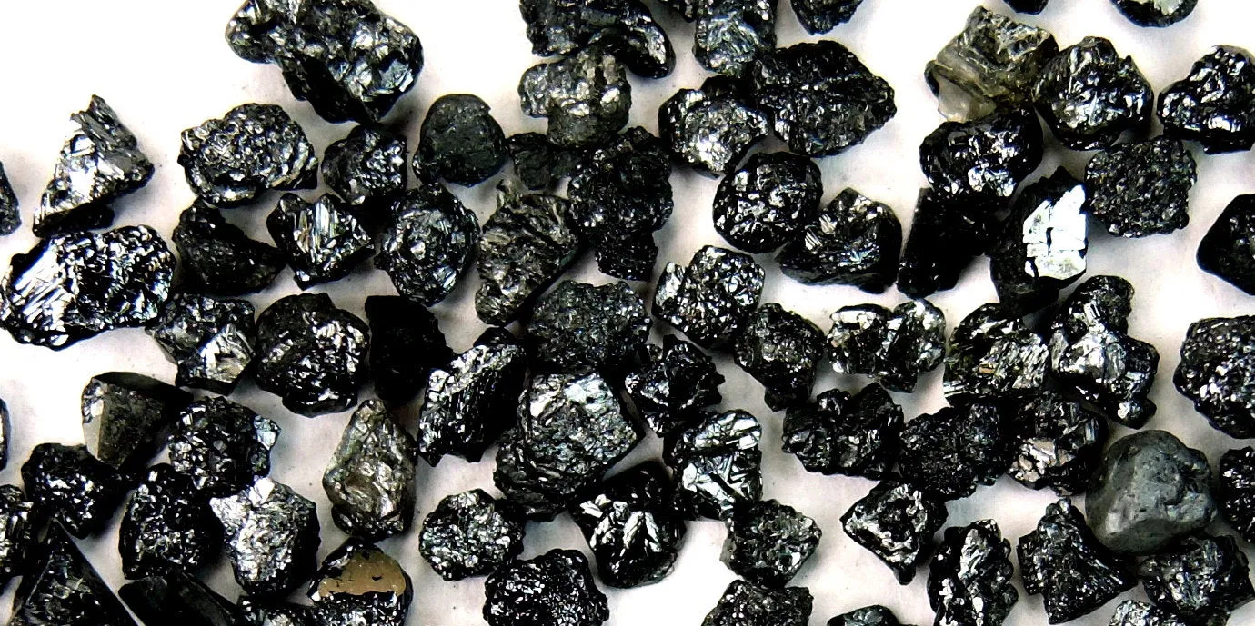 Natural Loose Diamond Raw Uncut Rough Black Color I3 Clarity 1.20 to 2.10 MM 5.00 Ct Lot Q89