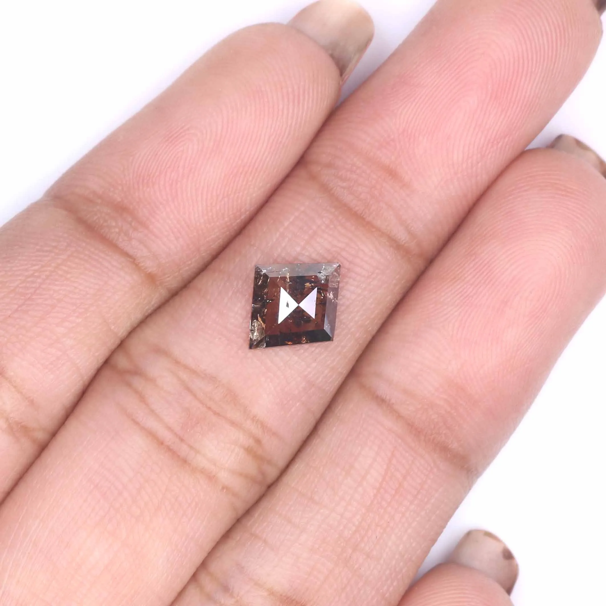 Natural Loose Kite Diamond Brown Color 0.90 CT 6.30 MM Kite Shape Rose Cut Diamond KR1816