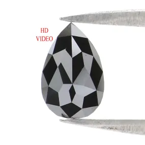 Natural Loose Pear Diamond Black Color 0.63 CT 7.63 MM Pear Shape Rose Cut Diamond KR2623