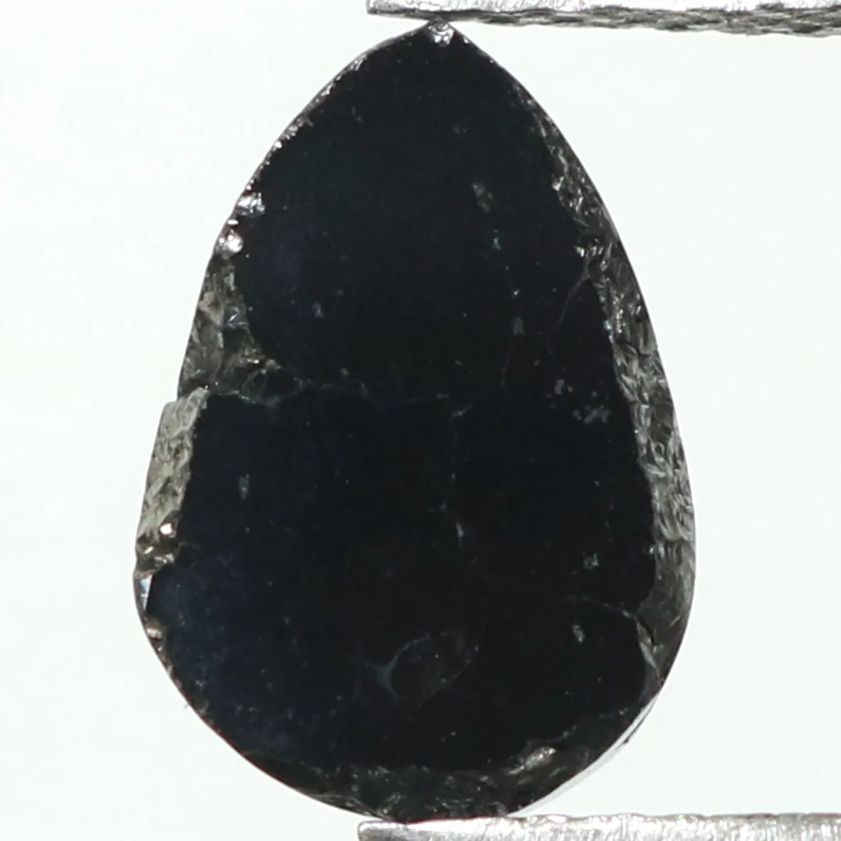 Natural Loose Pear Diamond Black Color 2.10 CT 9.40 MM Pear Shape Rose Cut Diamond L1677