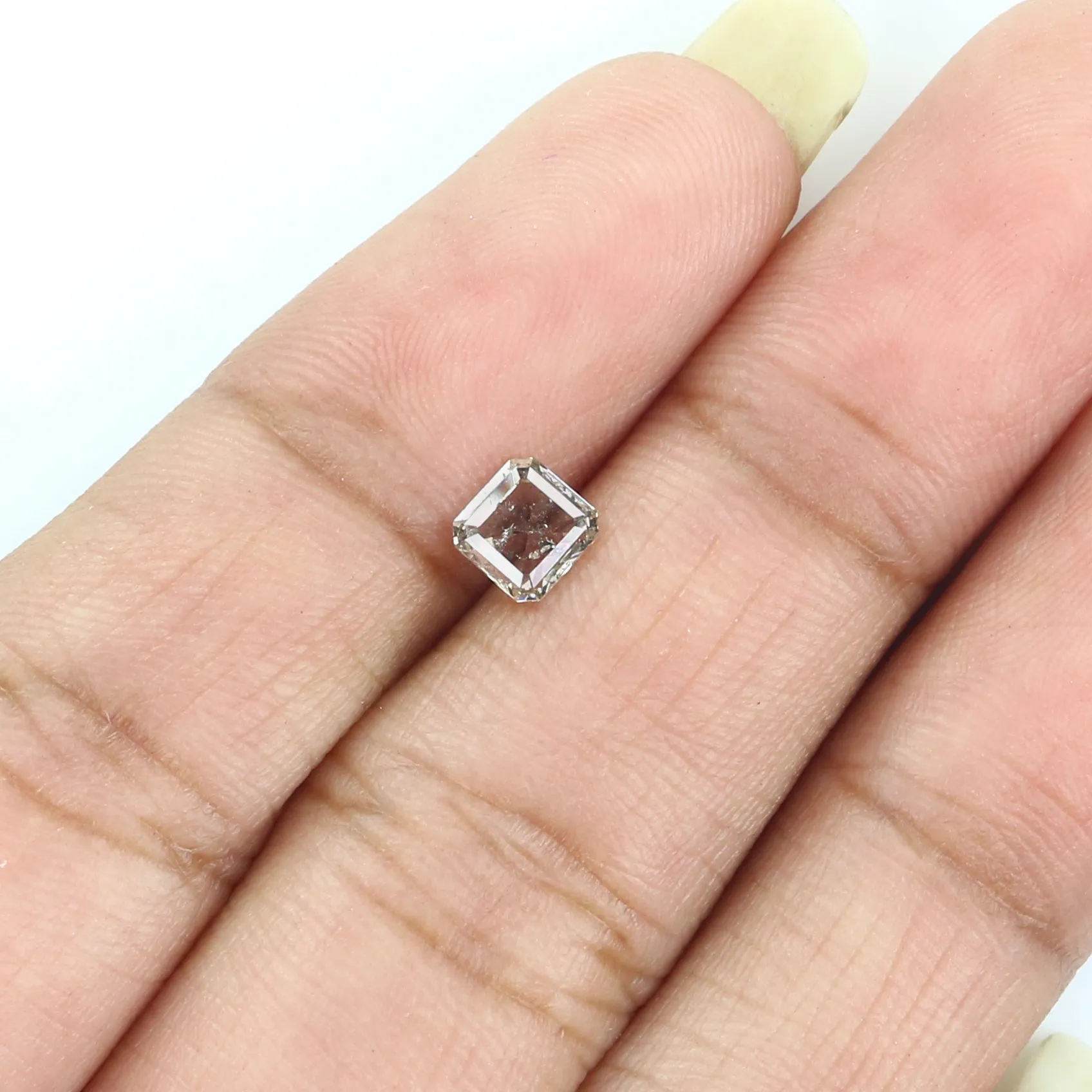 Natural Loose Radiant Brown Color Diamond 0.42 CT 4.59 MM Radiant Shape Rose Cut Diamond L5960