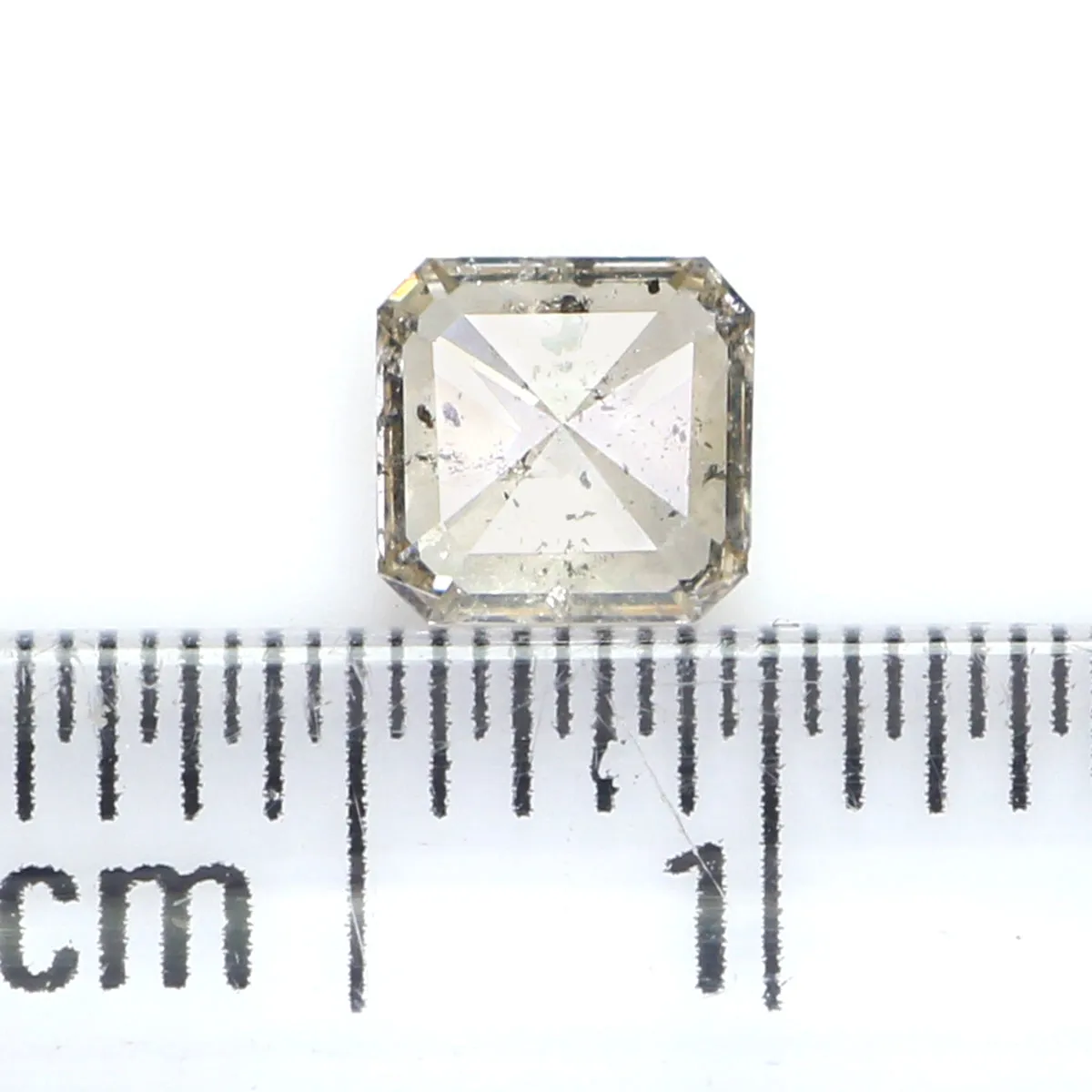 Natural Loose Radiant Brown Color Diamond 0.42 CT 4.59 MM Radiant Shape Rose Cut Diamond L5960