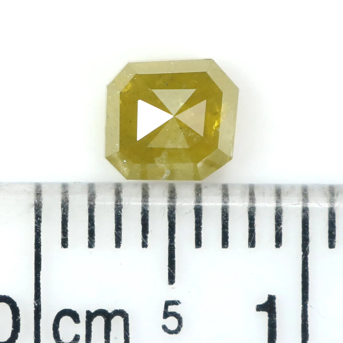 Natural Loose Radiant Diamond Yellow Color 0.77 CT 4.90 MM Radiant Shape Rose Cut Diamond L6831