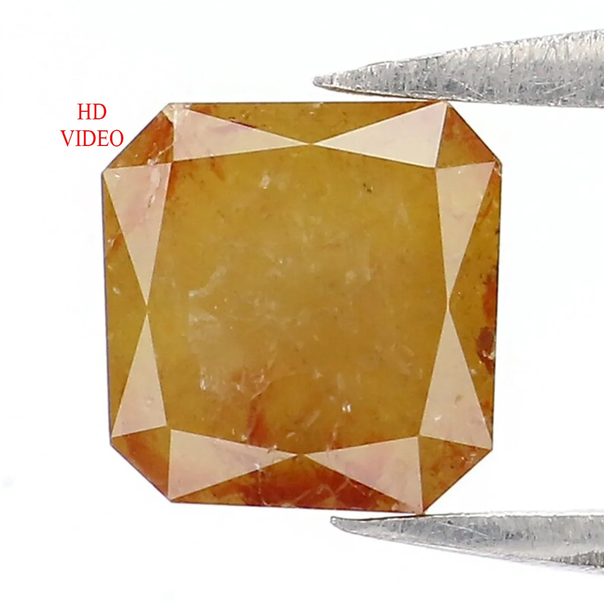 Natural Loose Radiant Diamond Yellow Color 1.19 CT 5.80 MM Radiant Shape Rose Cut Diamond KR621