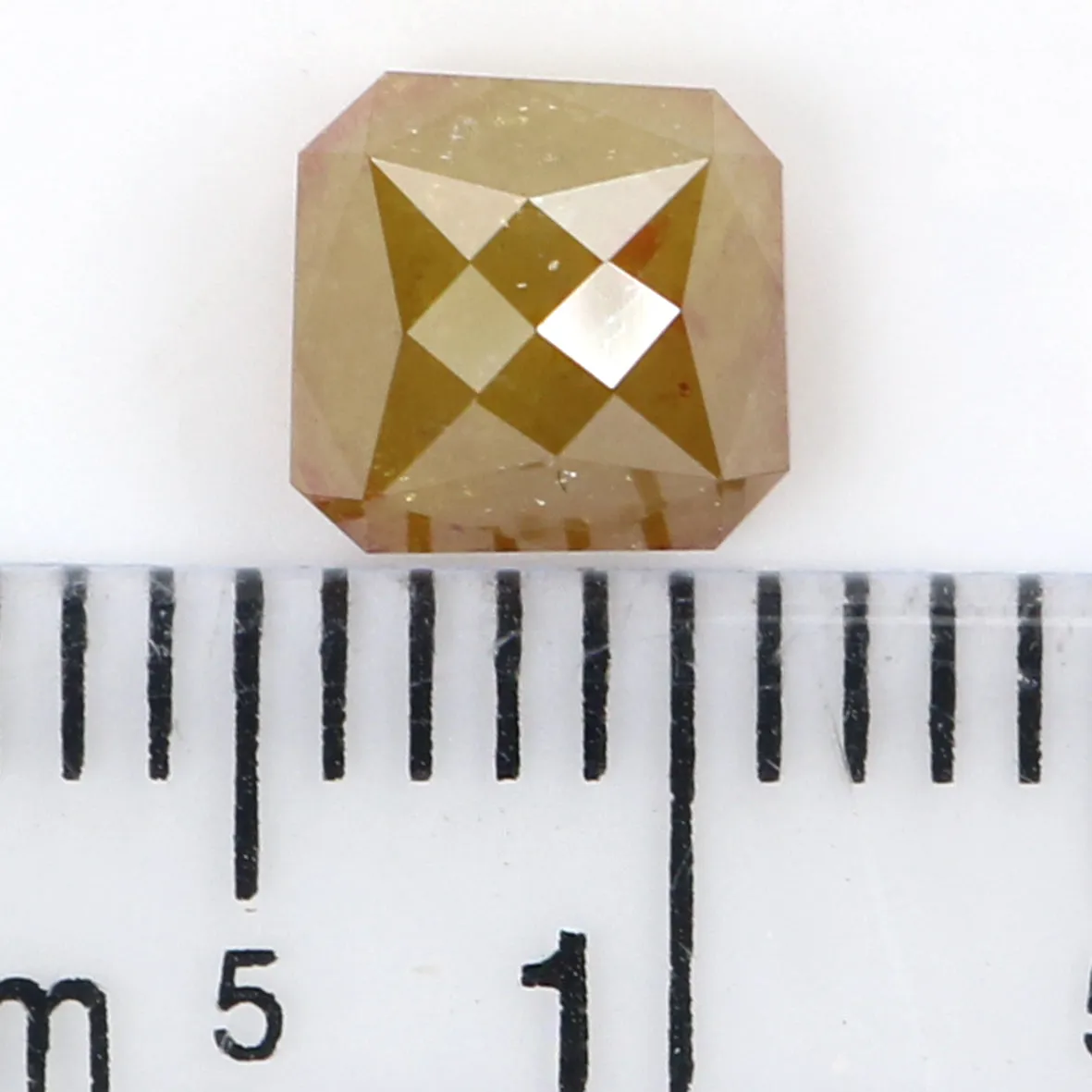 Natural Loose Radiant Diamond Yellow Color 1.19 CT 5.80 MM Radiant Shape Rose Cut Diamond KR621