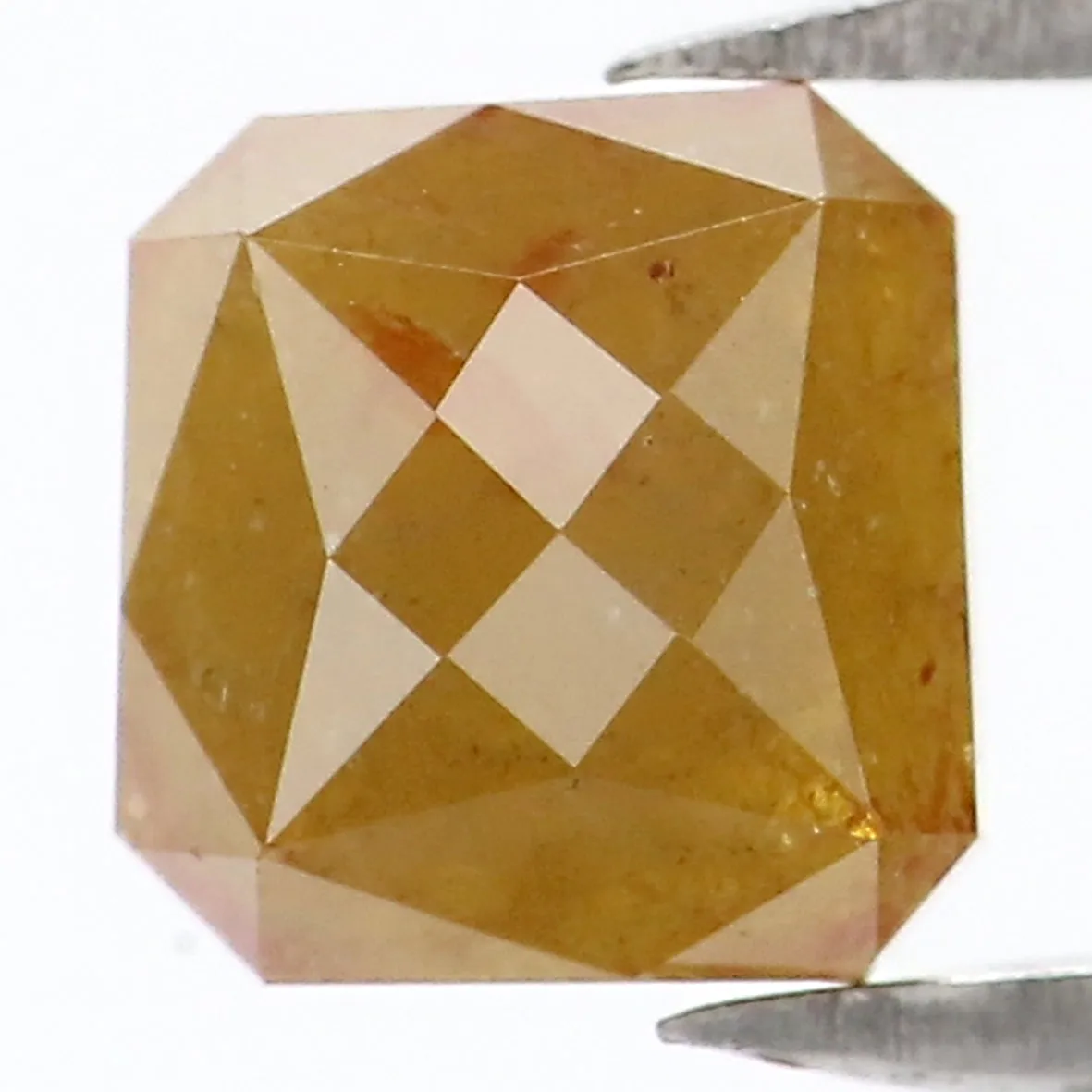 Natural Loose Radiant Diamond Yellow Color 1.19 CT 5.80 MM Radiant Shape Rose Cut Diamond KR621