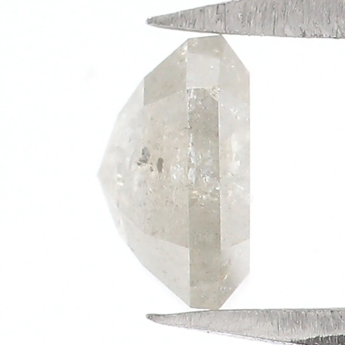 Natural Loose Radiant Grey Color Diamond 0.81 CT 5.50 MM Radiant Shape Rose Cut Diamond L5964