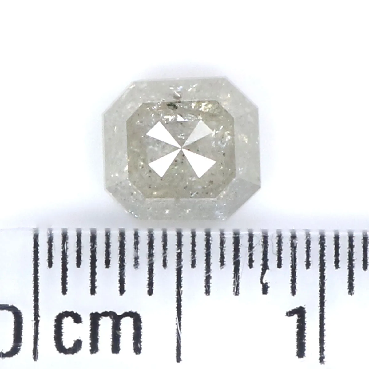 Natural Loose Radiant Grey Color Diamond 0.81 CT 5.50 MM Radiant Shape Rose Cut Diamond L5964