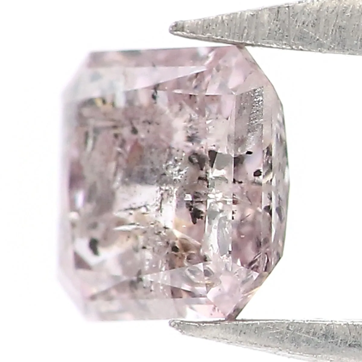 Natural Loose Radiant Pink Color Diamond 0.32 CT 3.87 MM Radiant Shape Rose Cut Diamond KR1047