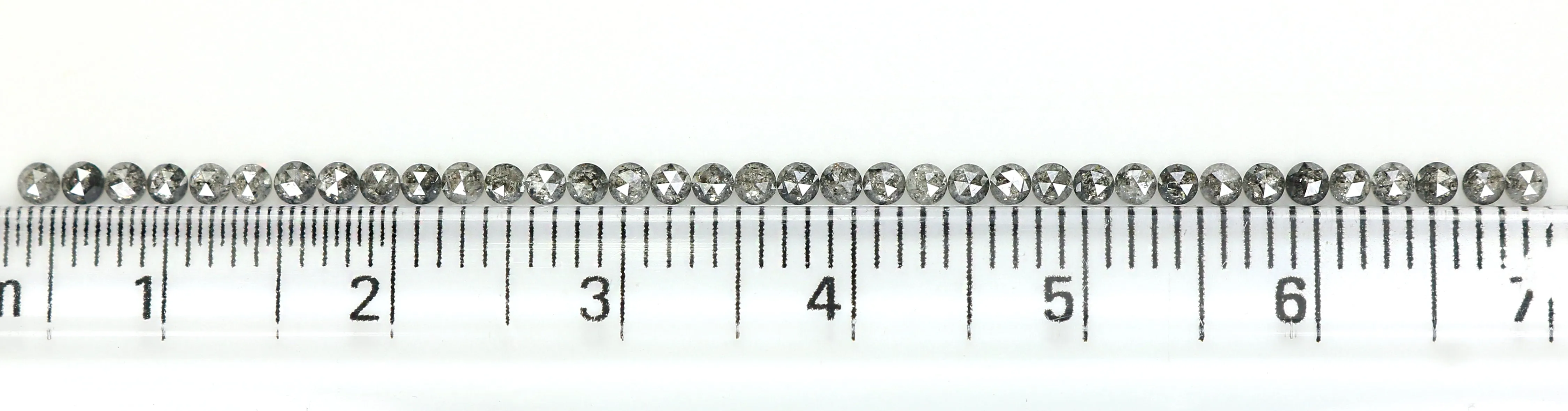 Natural Loose Rose Cut Salt And Pepper Diamond Black Grey Color 1.07 CT 1.80 MM Rose Cut Shape Diamond KR2412