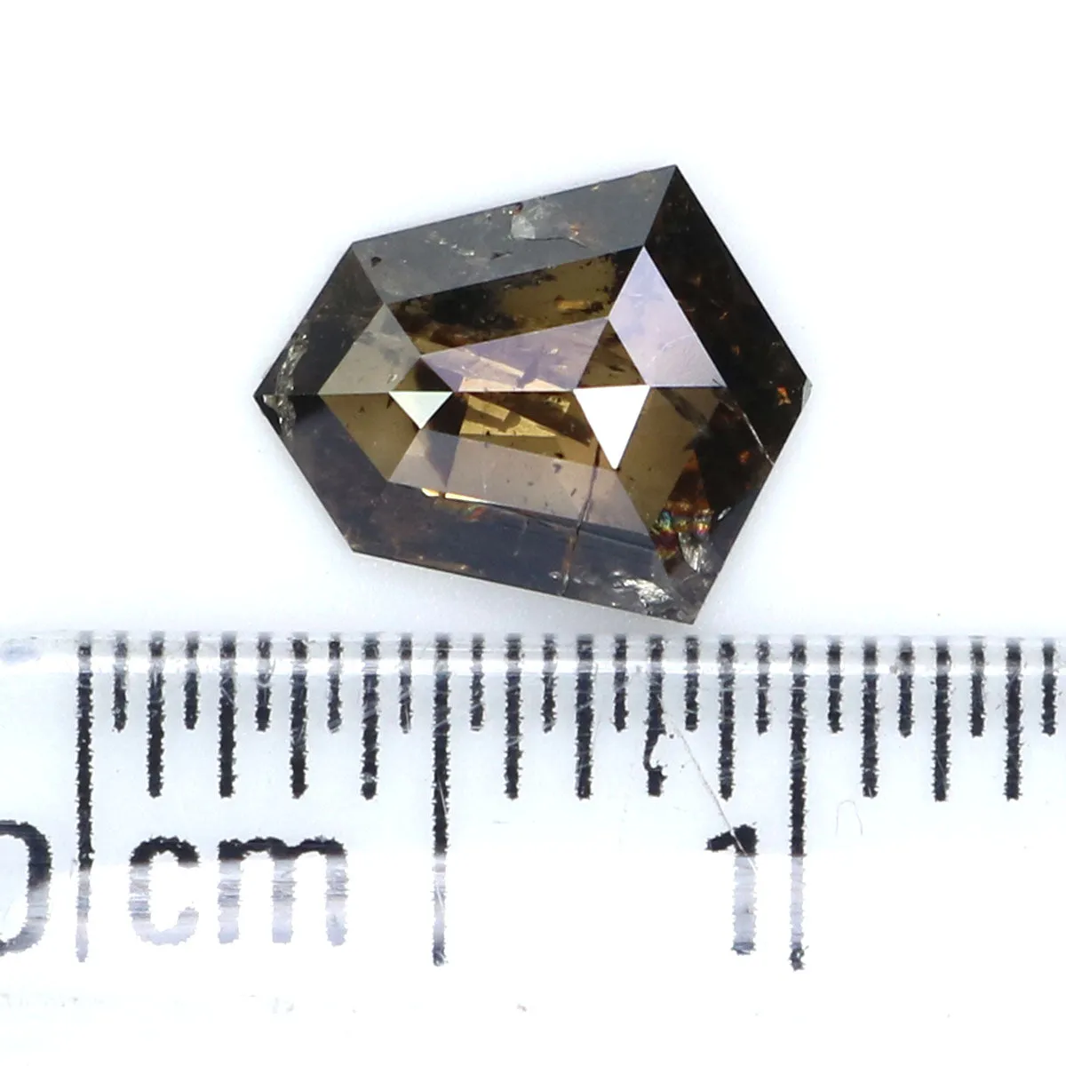 Natural Loose Shield Brown Color Diamond 0.73 CT 7.80 MM Shield Shape Rose Cut Diamond L7440