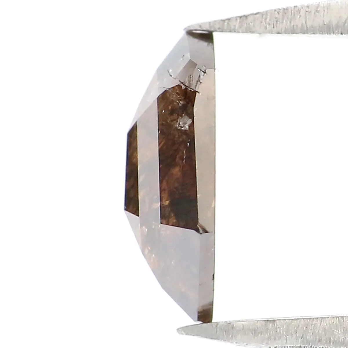 Natural Loose Shield Deep Brown Color Diamond 0.76 CT 7.70 MM Shield Shape Rose Cut Diamond L7431