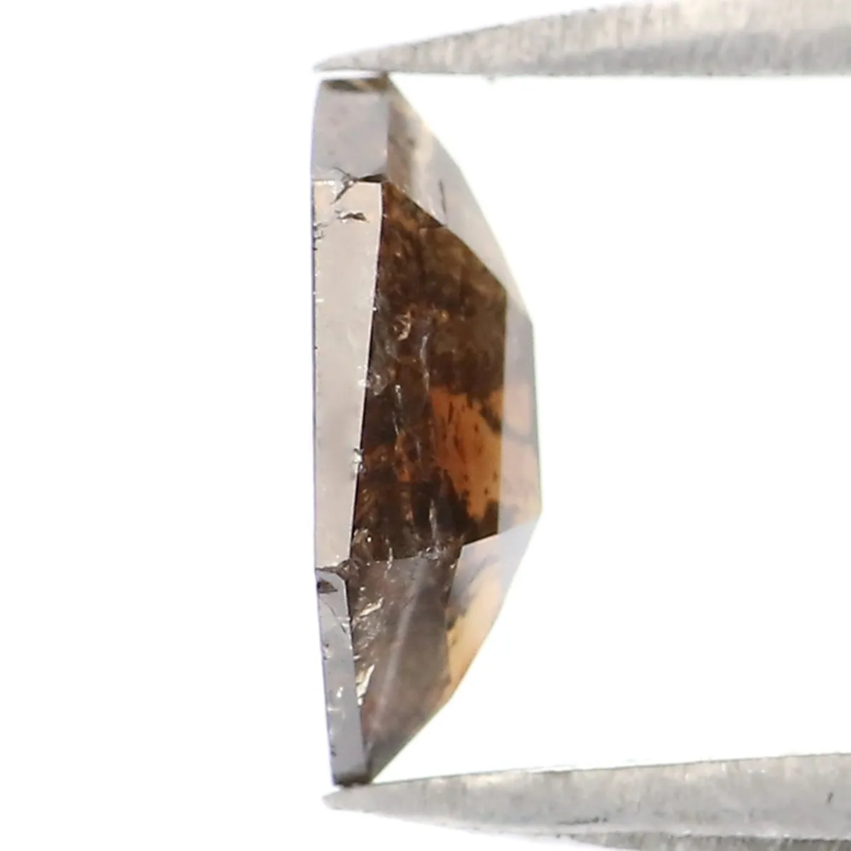 Natural Loose Shield Deep Brown Color Diamond 0.76 CT 7.70 MM Shield Shape Rose Cut Diamond L7431