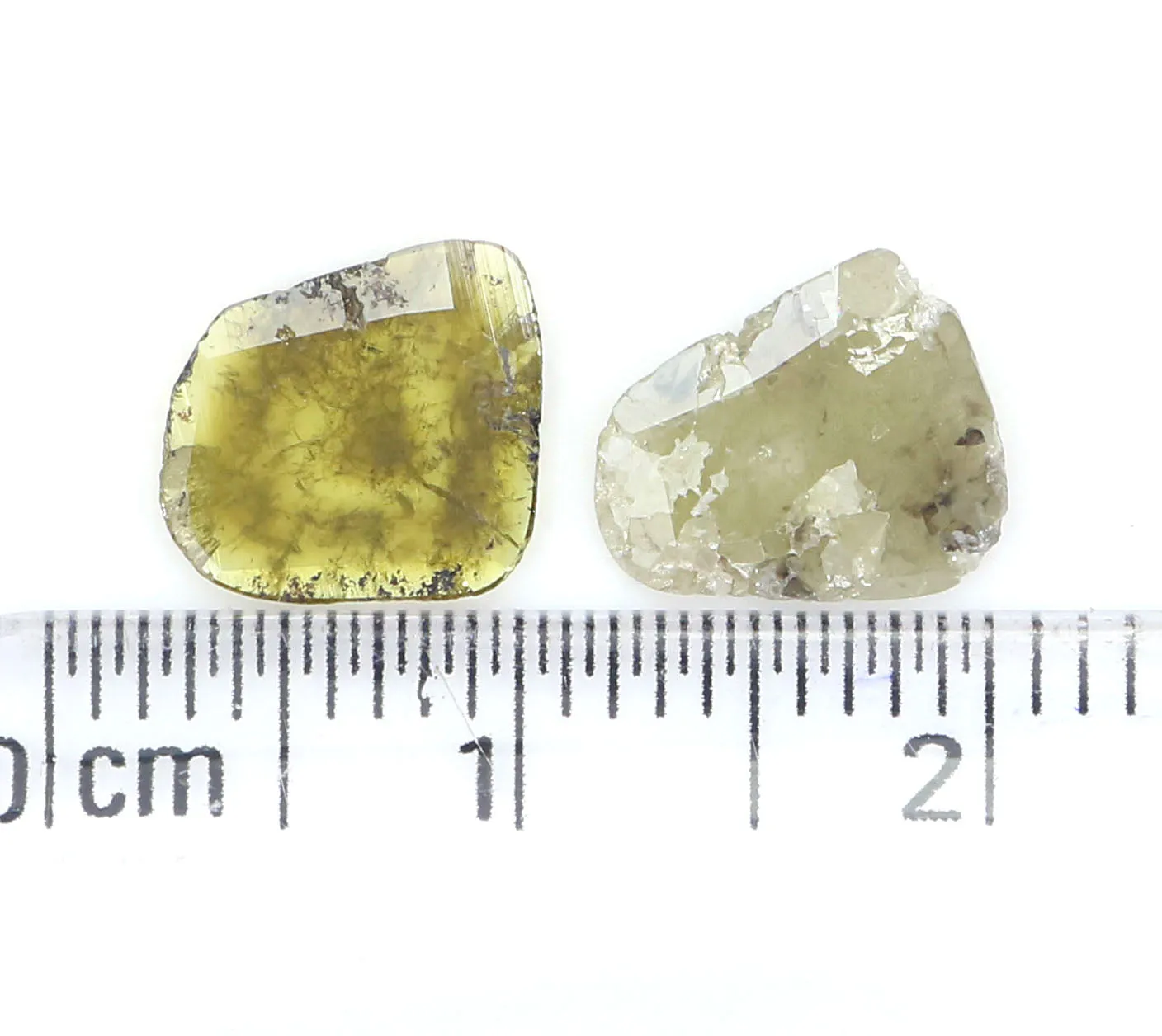 Natural Loose Slice Yellow Grey Color Diamond 1.44 CT 8.09 MM Slice Shape Rose Cut Diamond KR2561