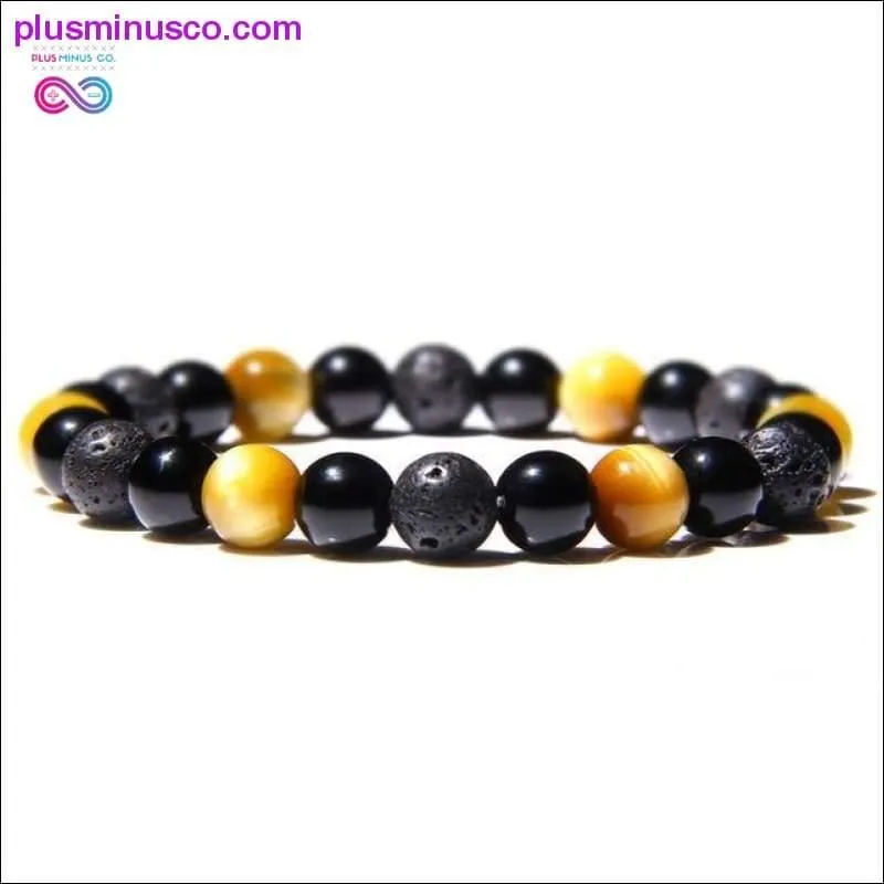 Natural Tiger Eye Hematite Men Bracelets Set Magnetic Health