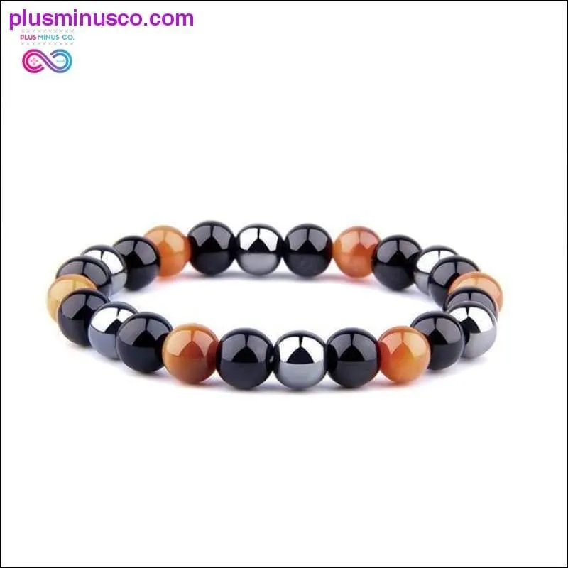 Natural Tiger Eye Hematite Men Bracelets Set Magnetic Health