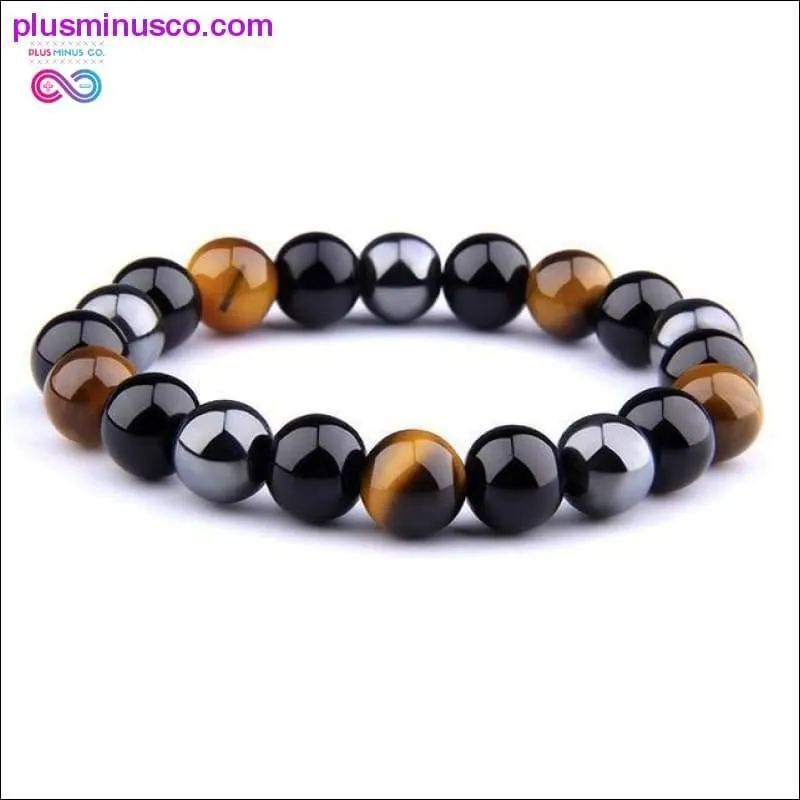 Natural Tiger Eye Hematite Men Bracelets Set Magnetic Health