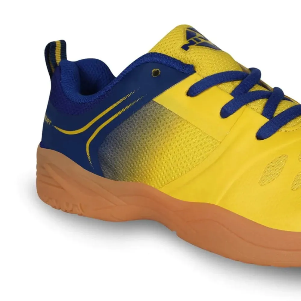 Nivia HY-Court 2.0 Badminton Shoe (Yellow/Blue)