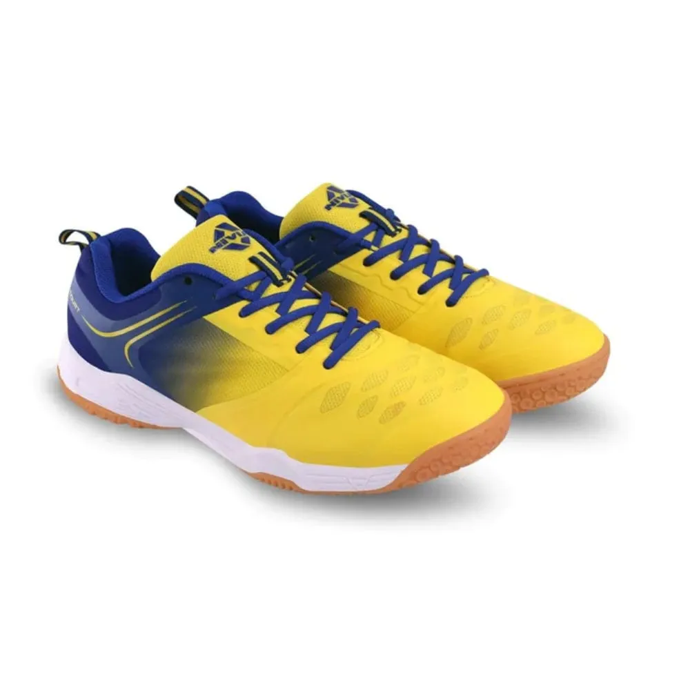 Nivia HY-Court 2.0 Badminton Shoe (Yellow/Blue)