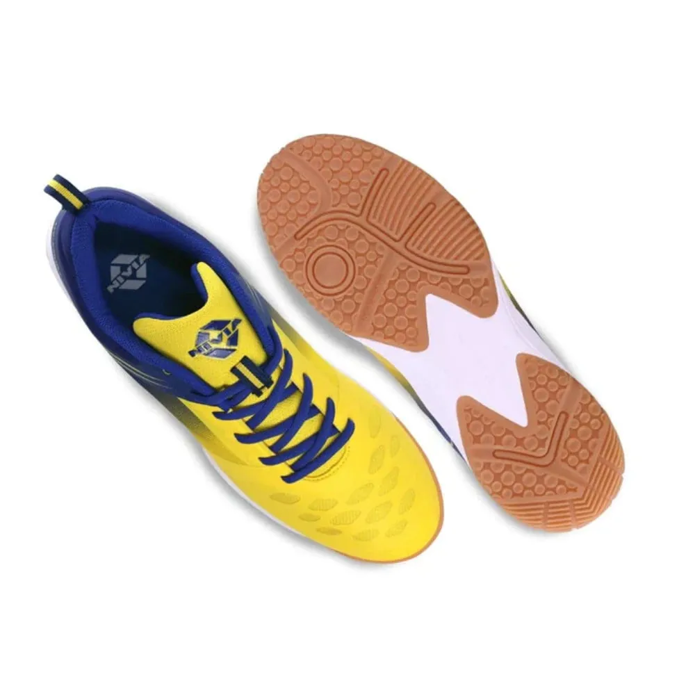 Nivia HY-Court 2.0 Badminton Shoe (Yellow/Blue)