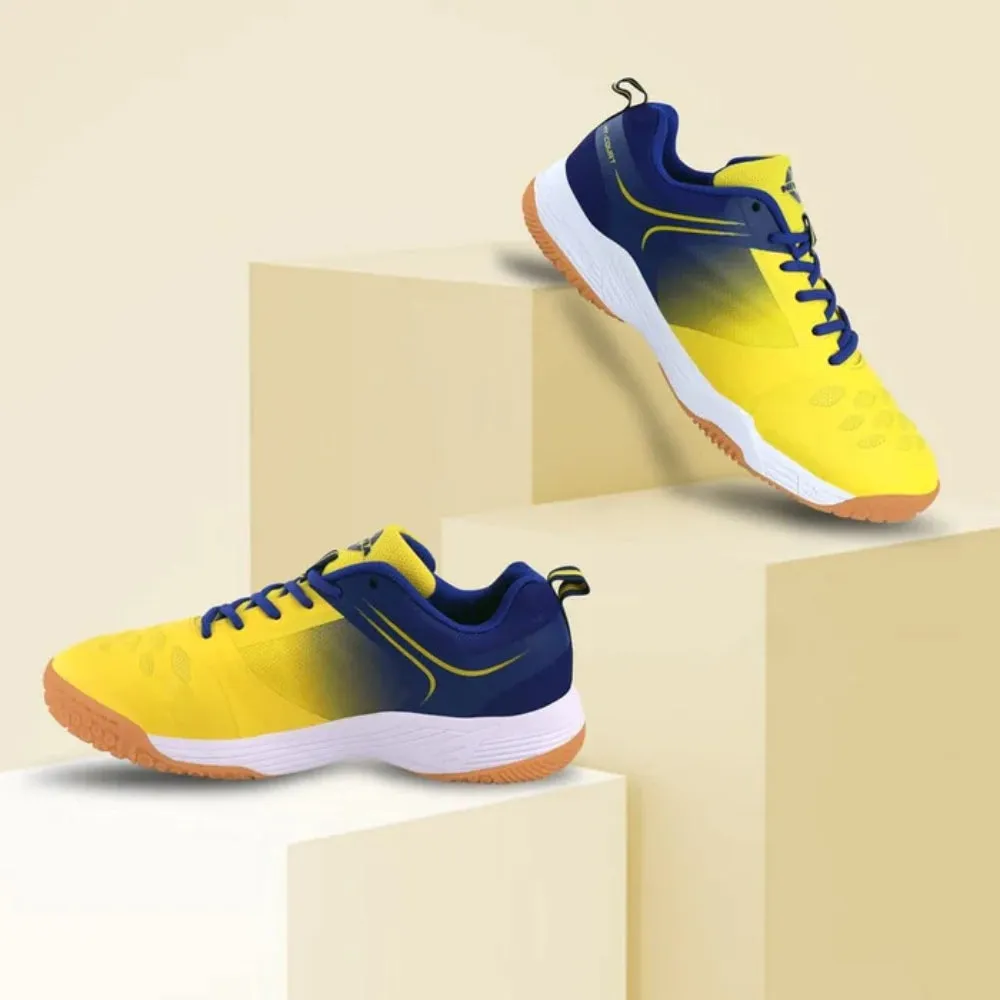 Nivia HY-Court 2.0 Badminton Shoe (Yellow/Blue)