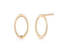 Open Oval Stud Earrings