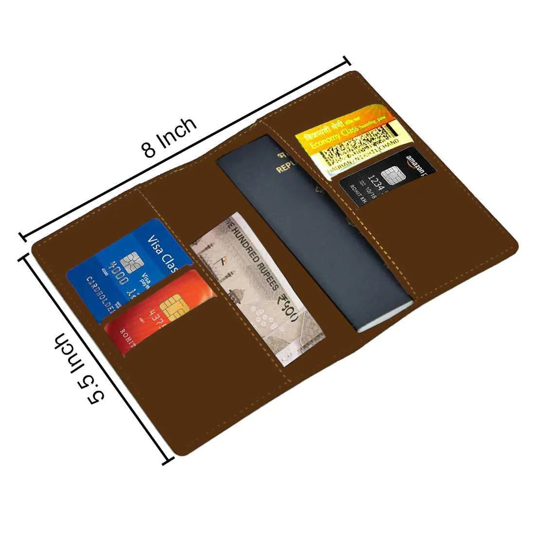 Passport Cover for Guys Faux Leather Custom Covers for Passports - Musafir Hoon