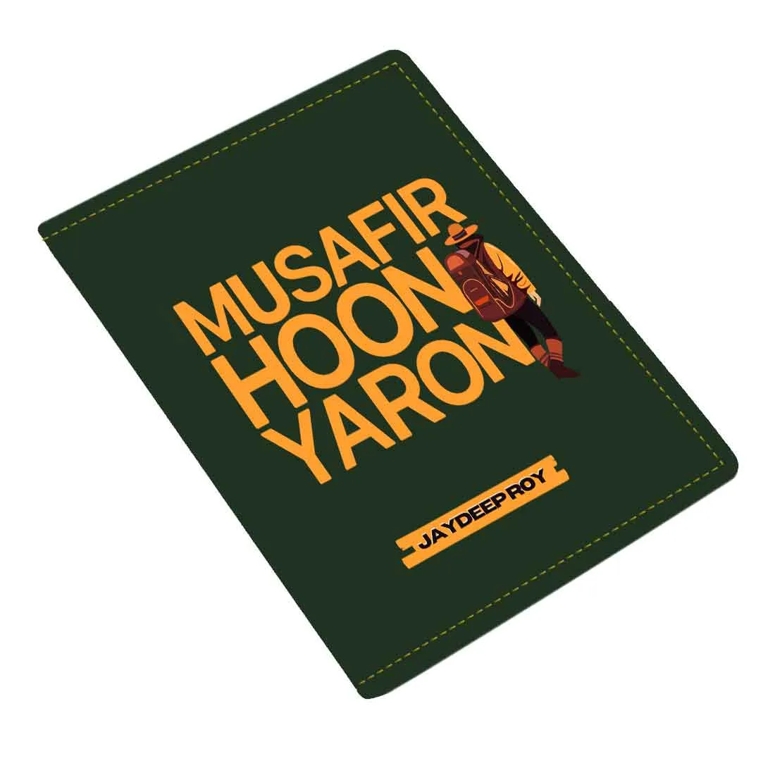 Passport Cover for Guys Faux Leather Custom Covers for Passports - Musafir Hoon