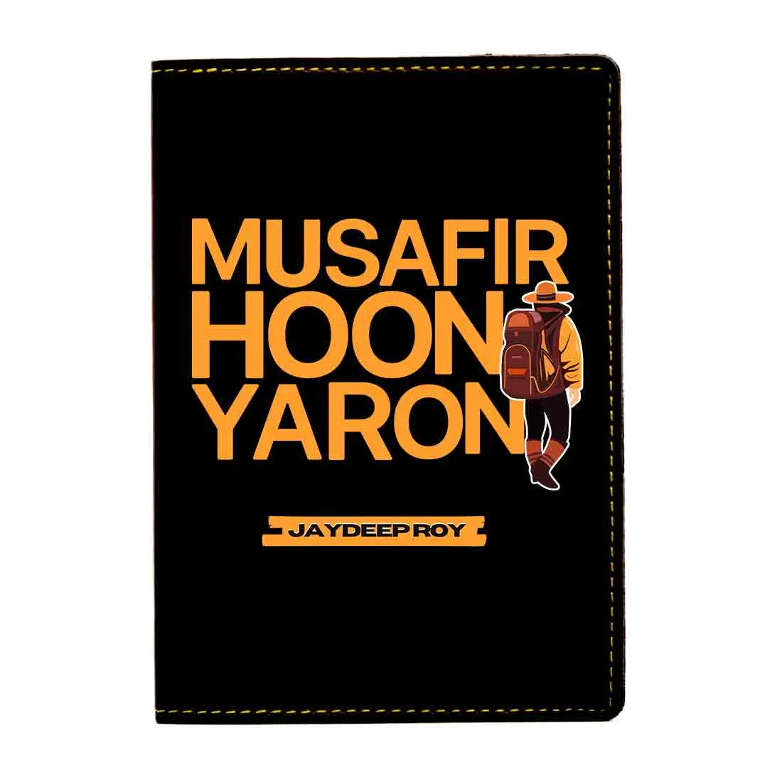 Passport Cover for Guys Faux Leather Custom Covers for Passports - Musafir Hoon