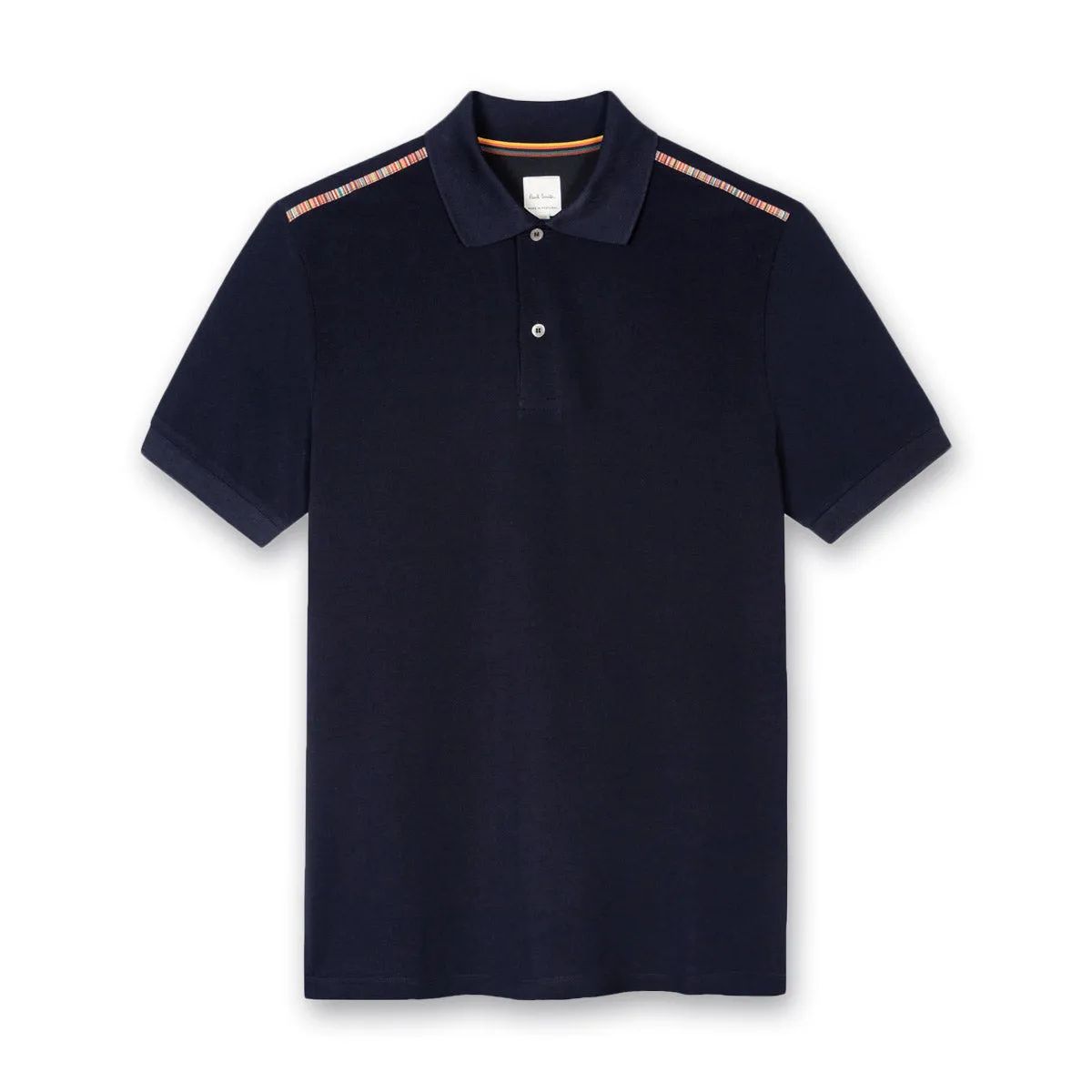 Paul Smith - Signature Stripe Shoulder Trim Polo Shirt in Navy