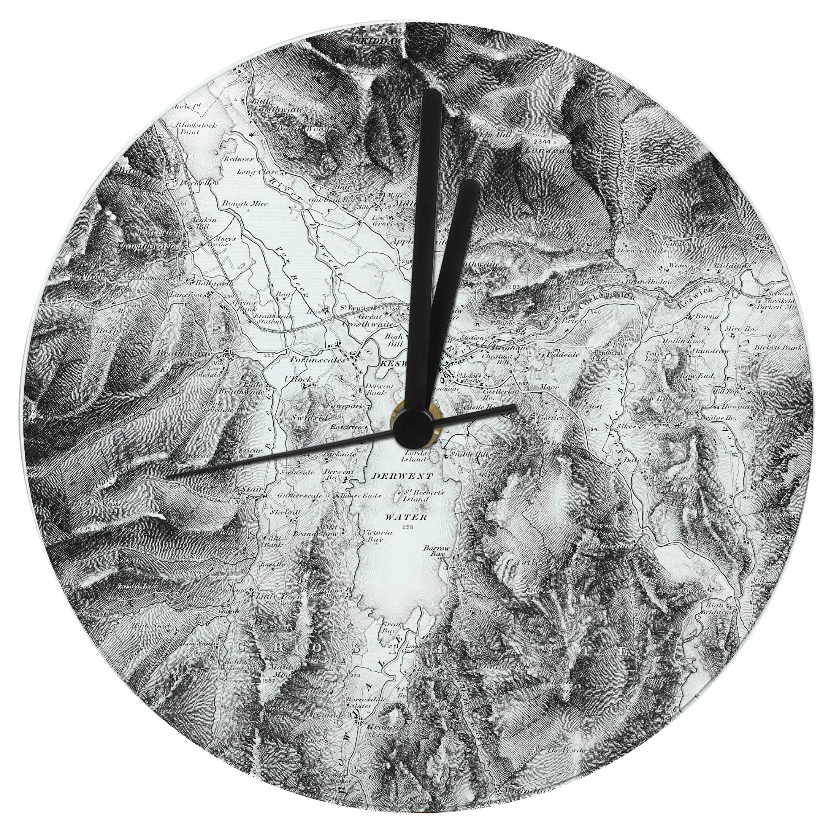 Personalised Old Series 1805 - 1874 Glass Map Clock