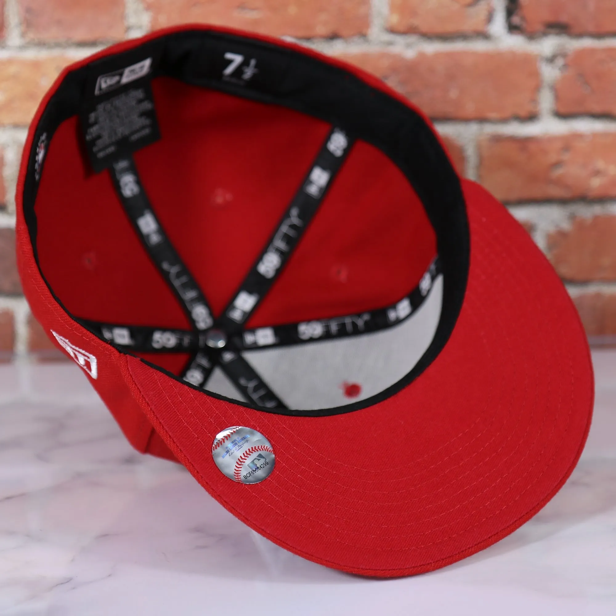 Philadelphia Phillies Arched PHILA Lettering 59Fifty Fitted Cap | Old School Phillies Red Bottom New Era Fitted Hat