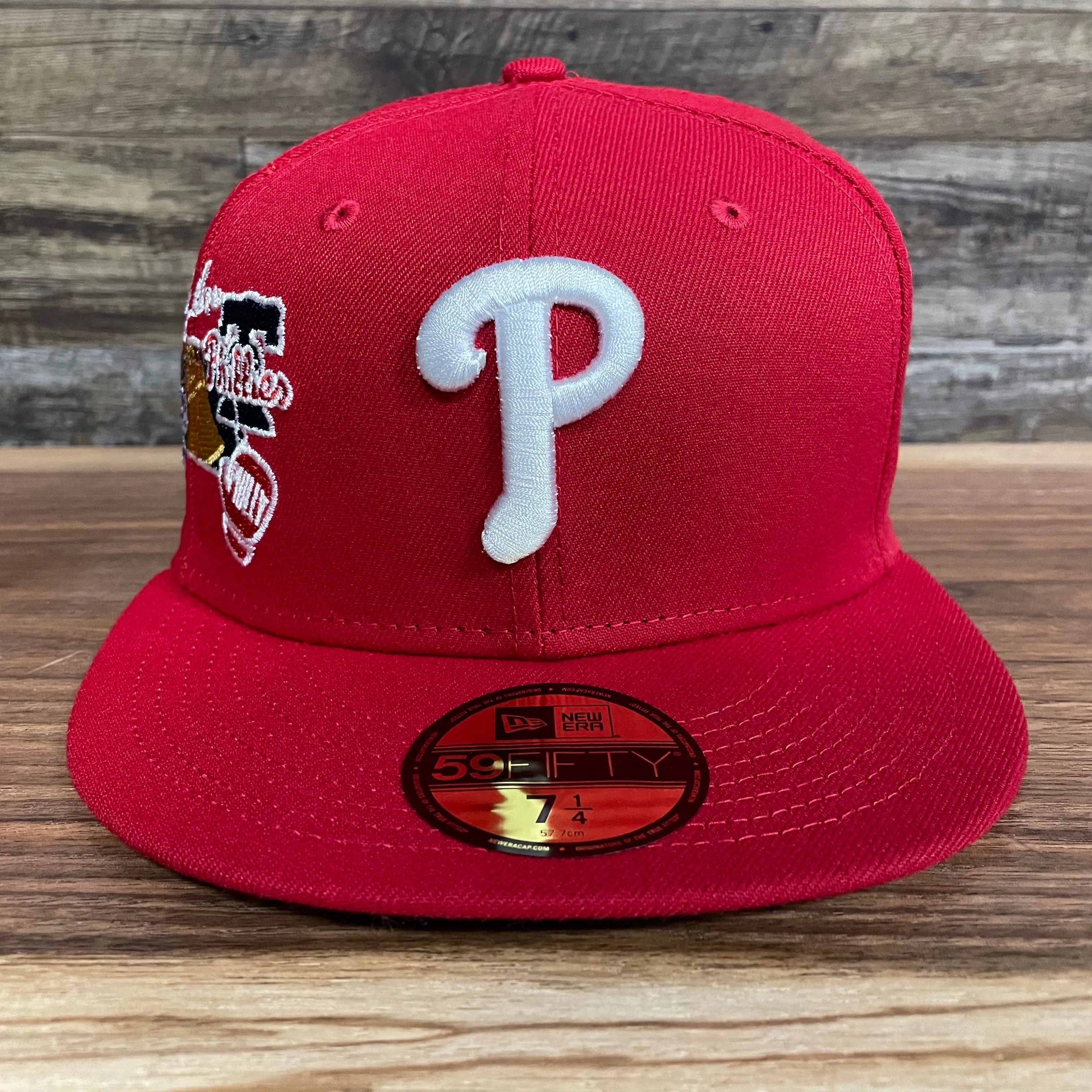 Philadelphia Phillies City Cluster Side Patch Gray Bottom Red 59Fifty Fitted Cap