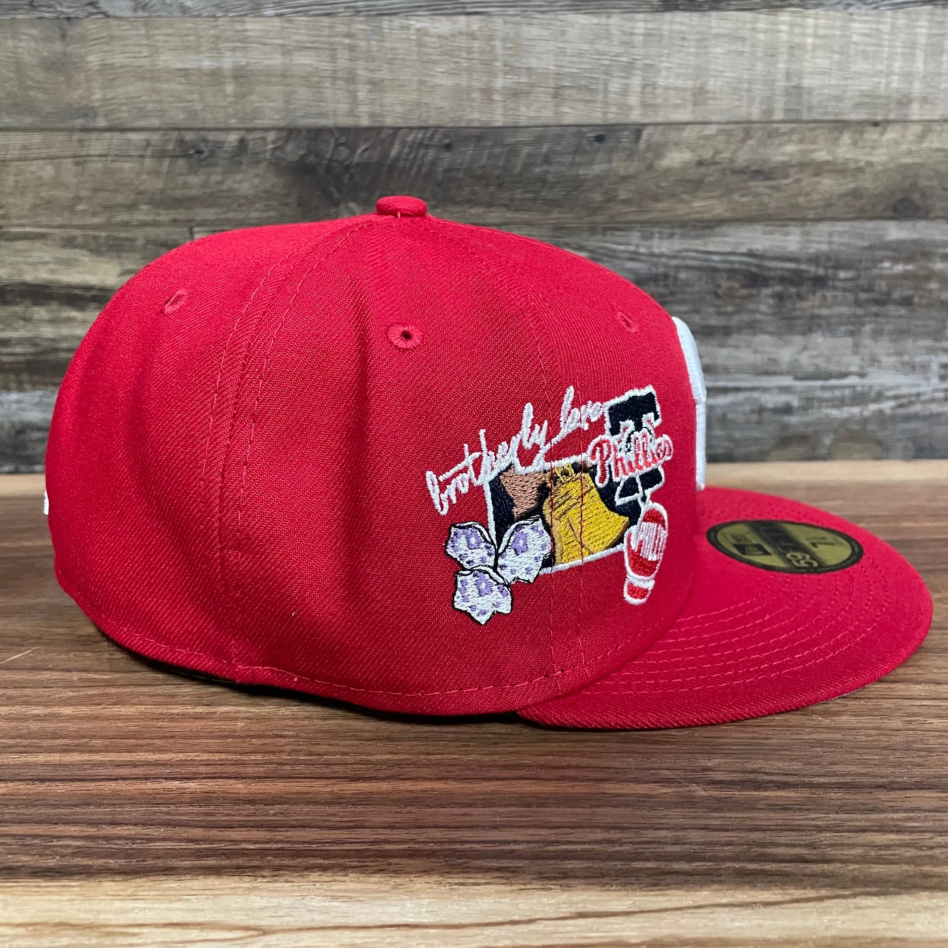 Philadelphia Phillies City Cluster Side Patch Gray Bottom Red 59Fifty Fitted Cap