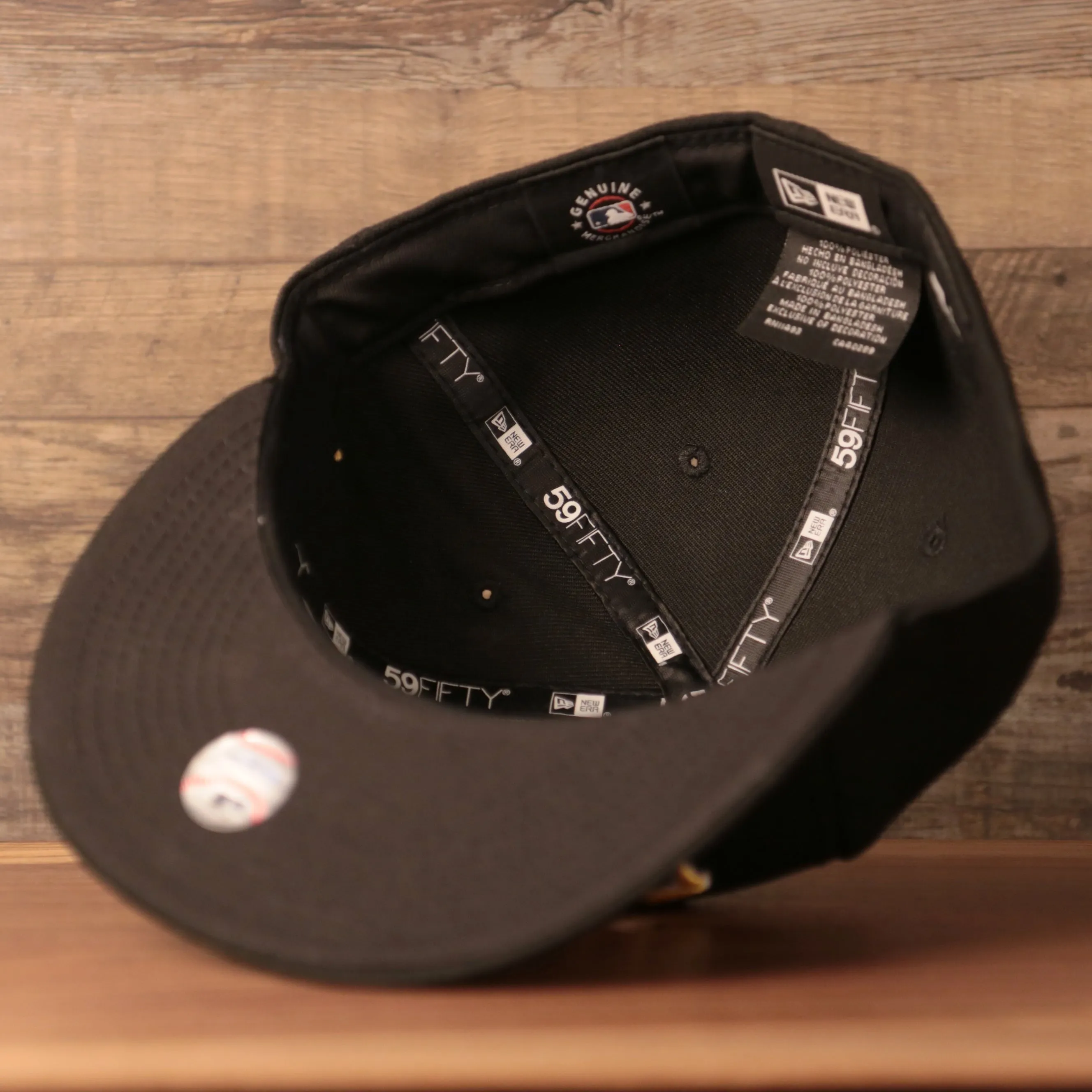 Pittsburgh Pirates Old English BURGH 59fifty Fitted Cap | Black Underbrim New Era Fitted Hat