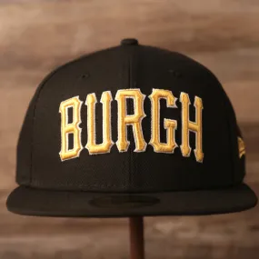 Pittsburgh Pirates Old English BURGH 59fifty Fitted Cap | Black Underbrim New Era Fitted Hat