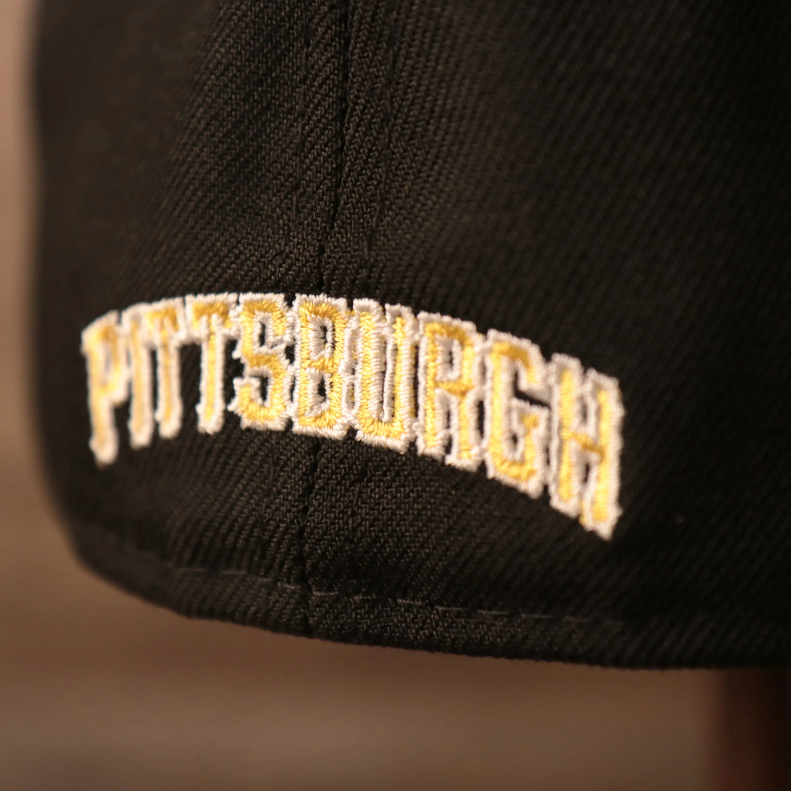 Pittsburgh Pirates Old English BURGH 59fifty Fitted Cap | Black Underbrim New Era Fitted Hat