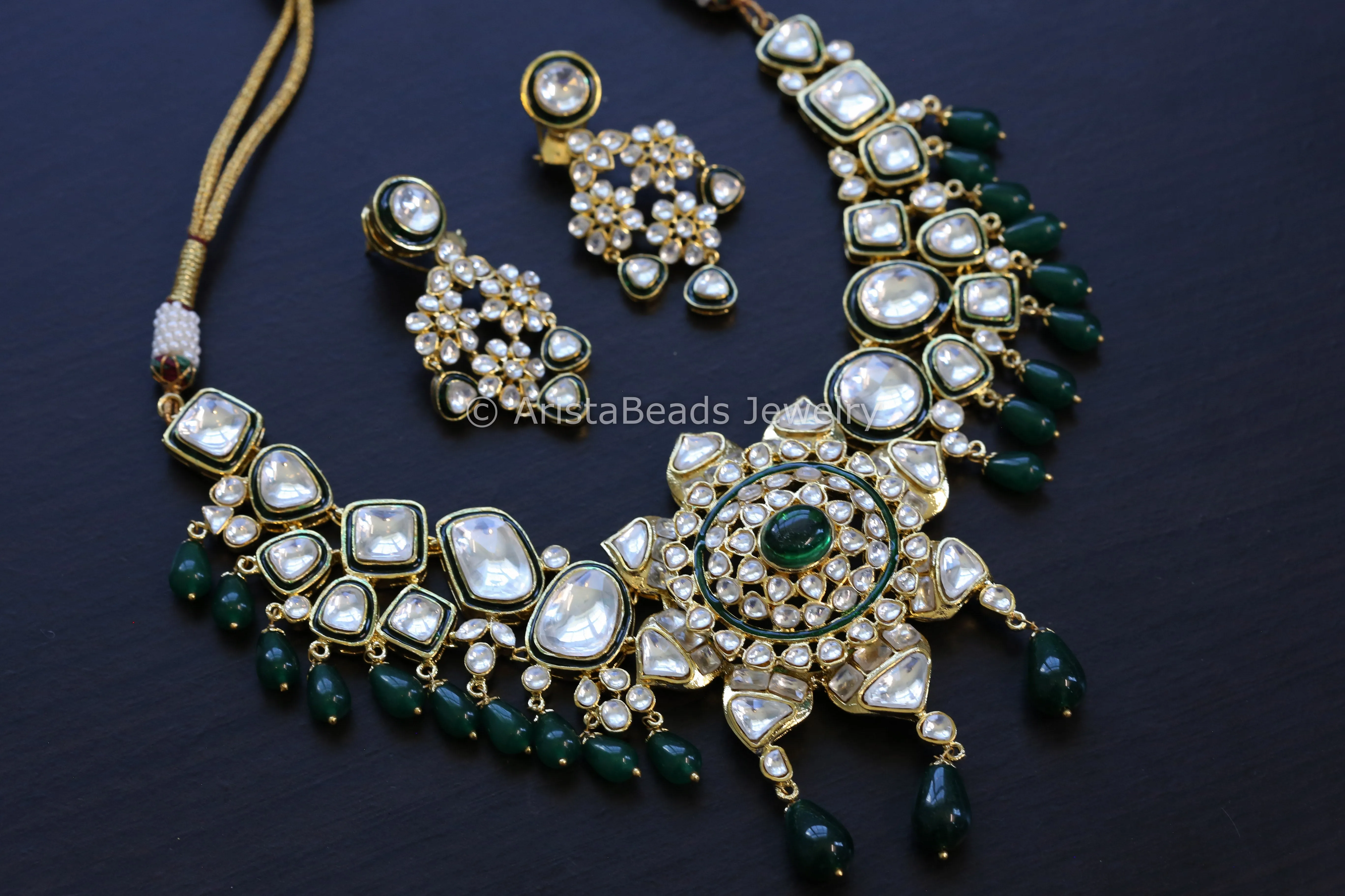 Polki Kundan Necklace Set