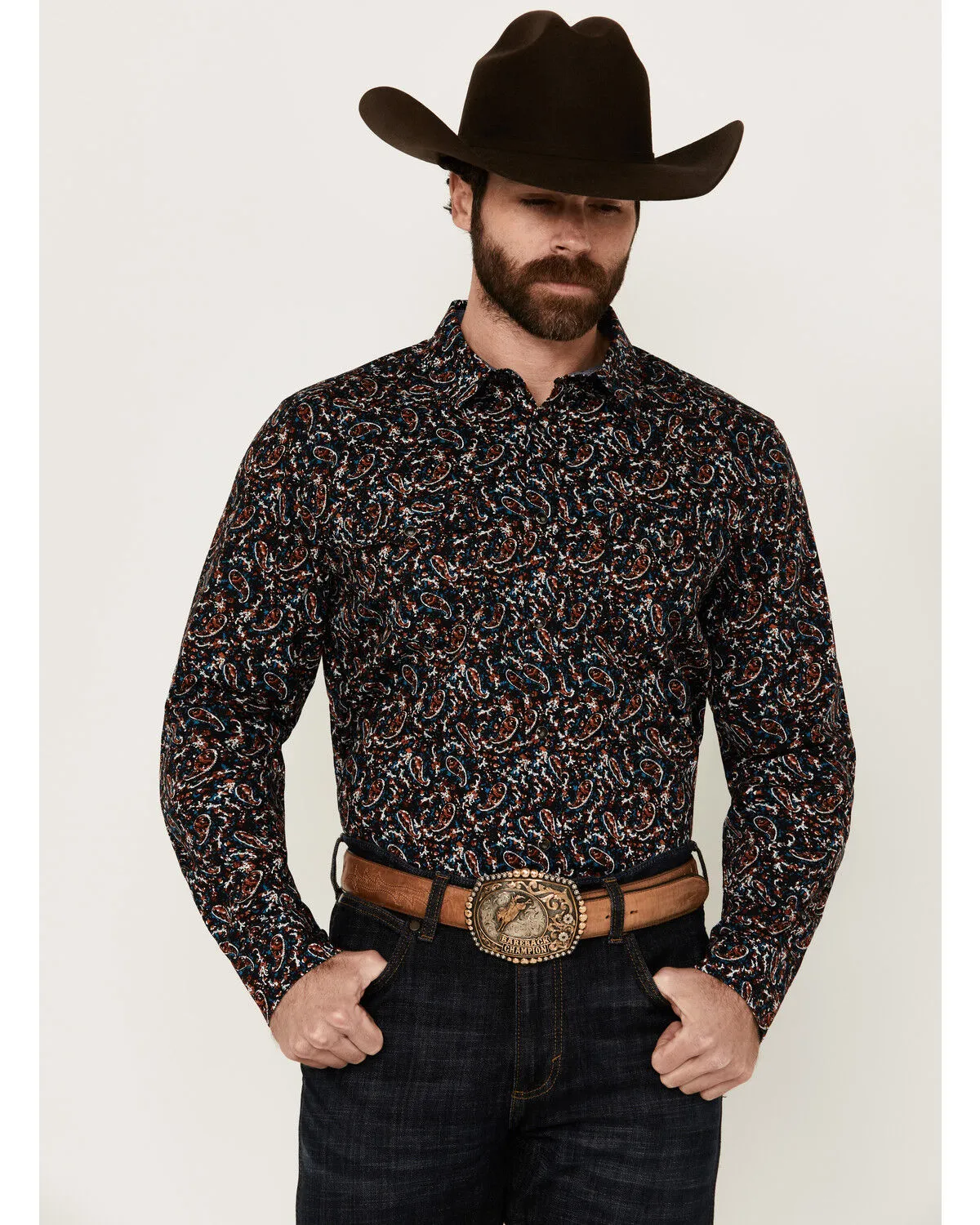 Product Name:  Cody James Men's Take Flight Paisley Print Long Sleeve Snap Western Shirt