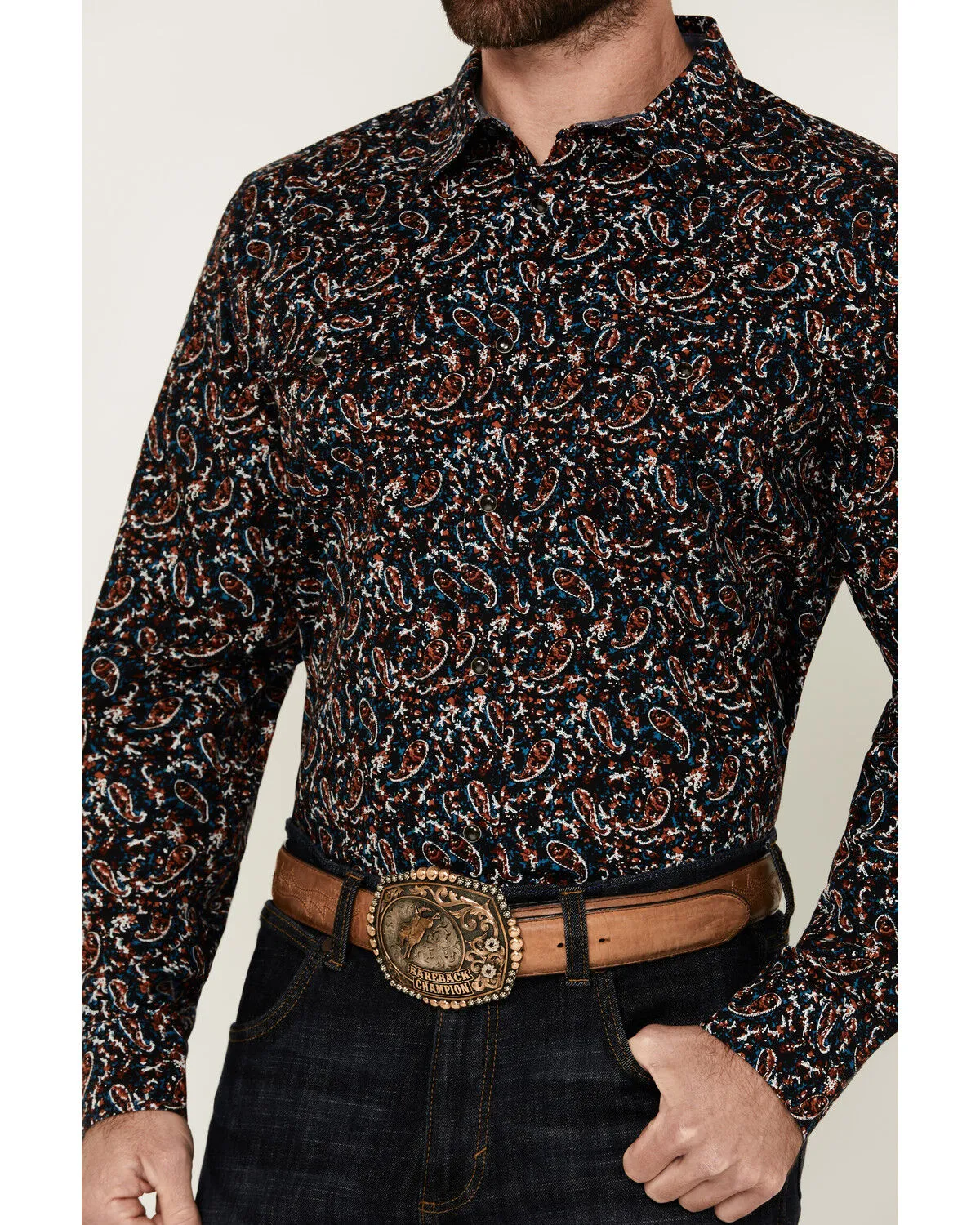 Product Name:  Cody James Men's Take Flight Paisley Print Long Sleeve Snap Western Shirt