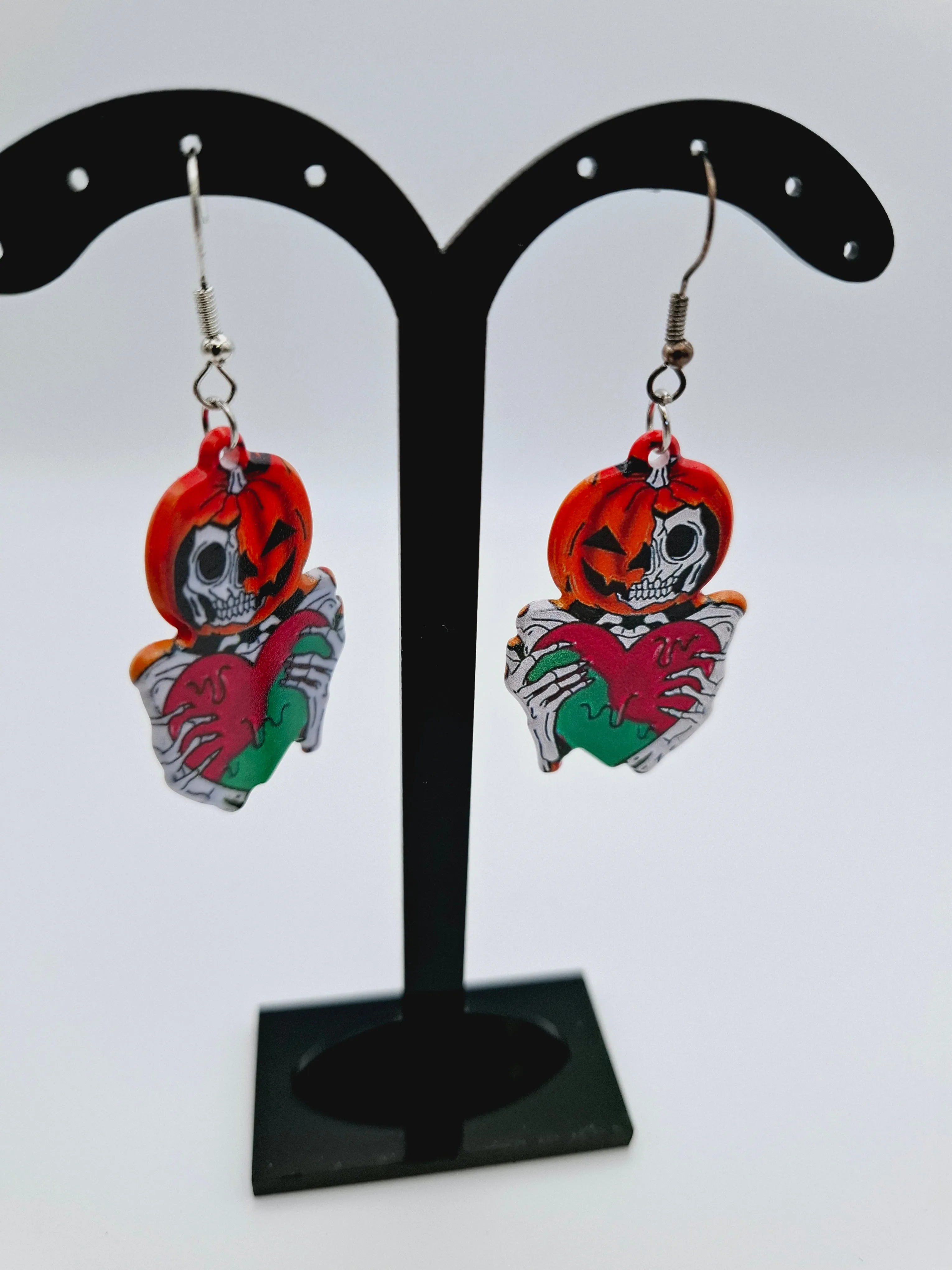 Pumpkin Head Earrings