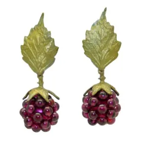 Raspberry Garnet Post Earrings by Michael Michaud 4089