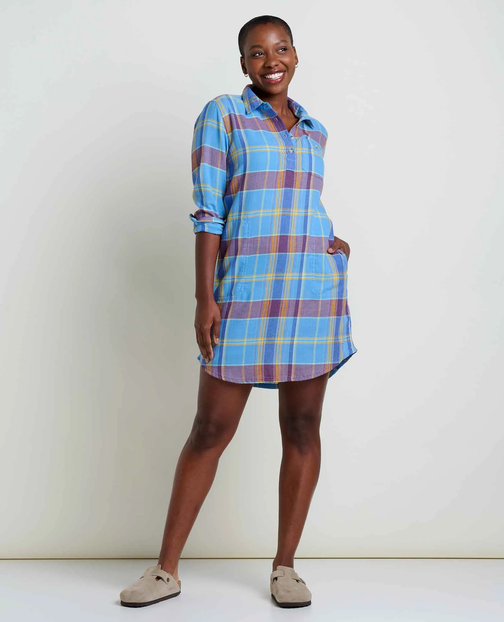 Re-Form Flannel Shirtdress