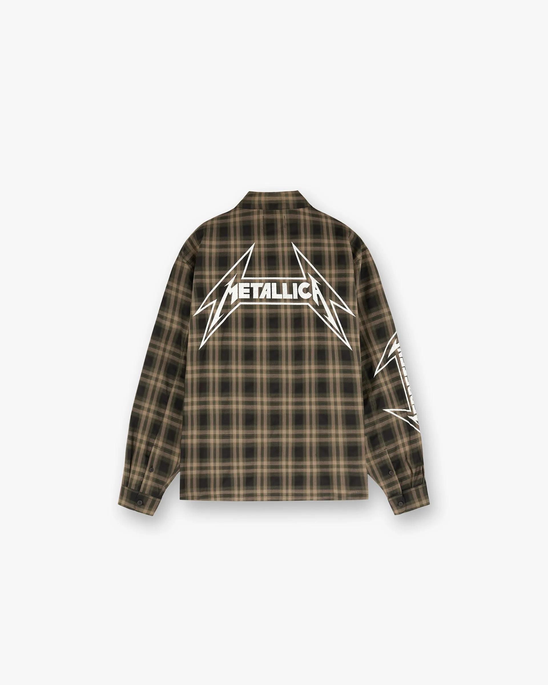 Represent X Metallica‚Ñ¢Ô∏è Flannel Shirt - Tobacco