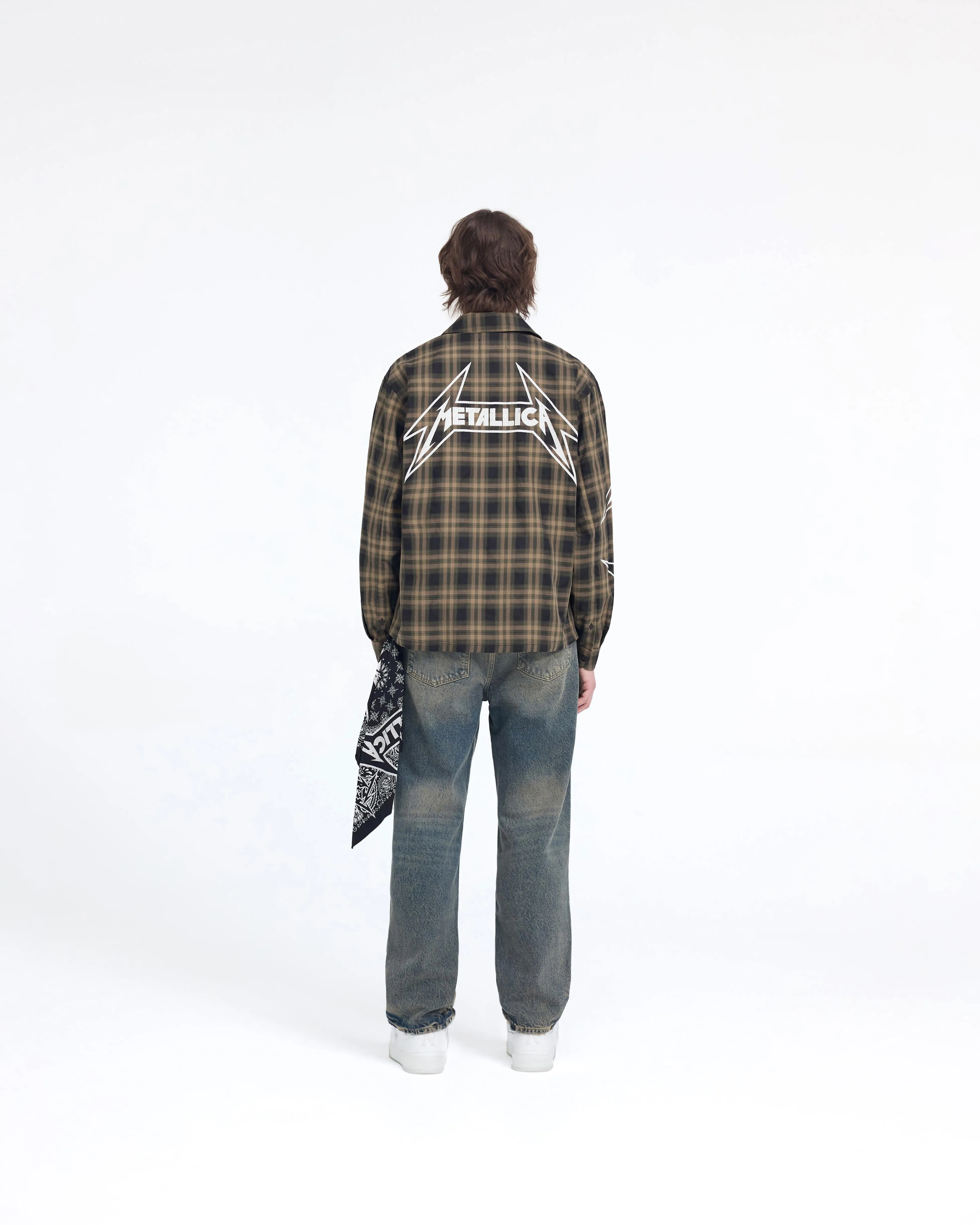 Represent X Metallica‚Ñ¢Ô∏è Flannel Shirt - Tobacco