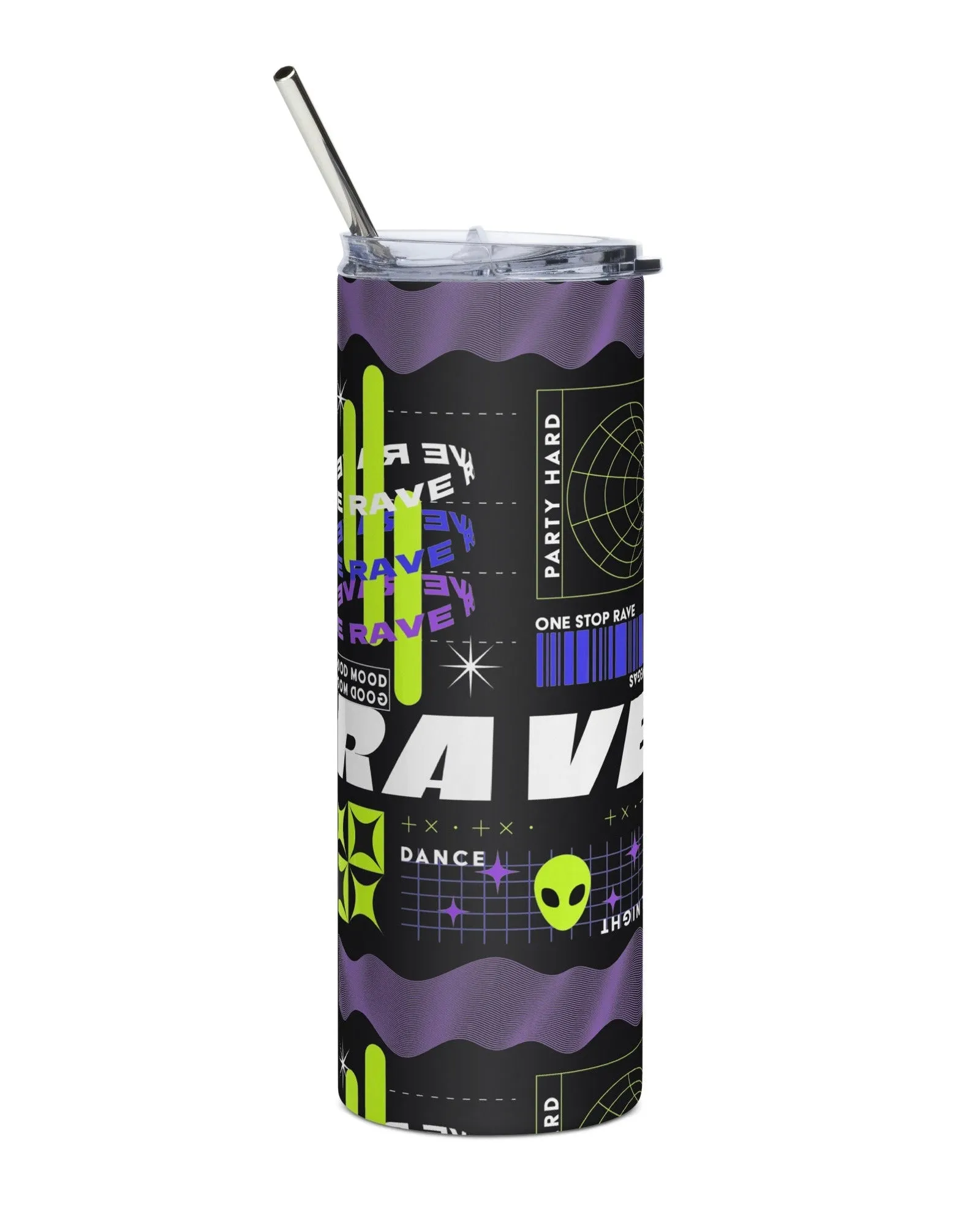 Retro Rave Stainless Steel Tumbler